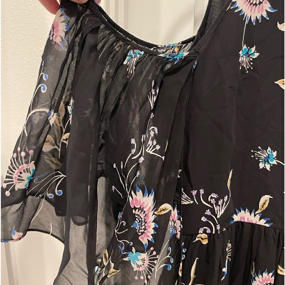 Rebecca Minkoff Robbie Cold Shoulder Floral Mini Dress.Size M - Picture 9 of 16